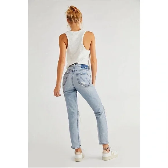 Mother Superior The Dazzler Ankle Lost It Blue Distressed Size 23 NWT - Picture 12 of 13